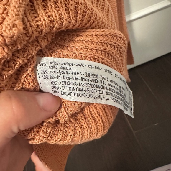 Zara crochet Burnt Orange Knit Tank Top Size Small Women’s - Picture 10 of 10